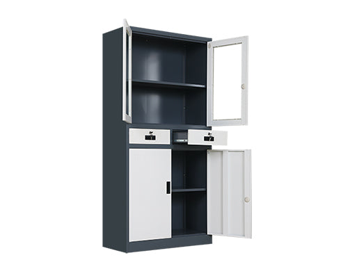 4 Swing Doors 2 Drawer Storage Filing Cabinet