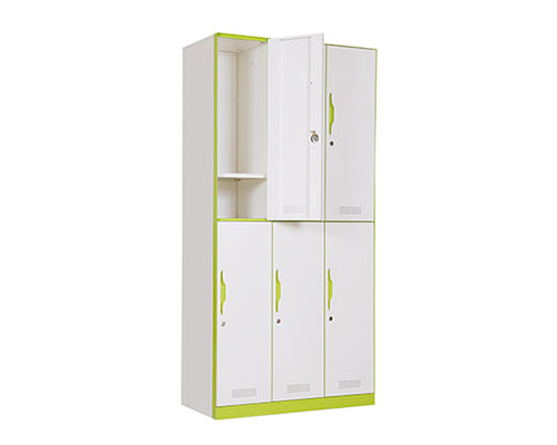 6 Doors slim rim steel locker