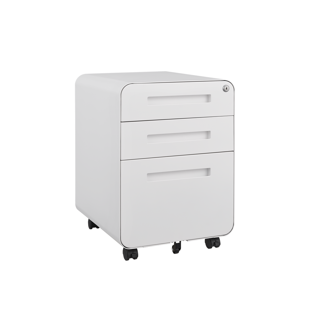 3-Drawer Lockable Mobile File Cabinet