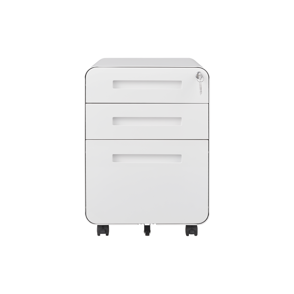 3-Drawer Lockable Mobile File Cabinet