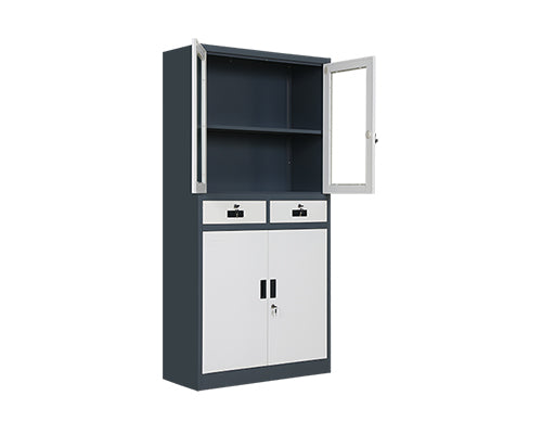 4 Swing Doors 2 Drawer Storage Filing Cabinet