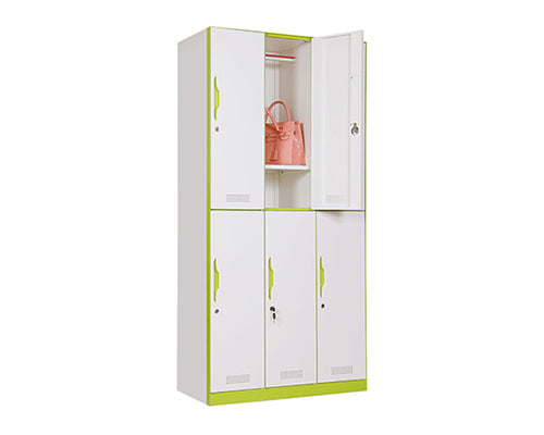 6 Doors slim rim steel locker