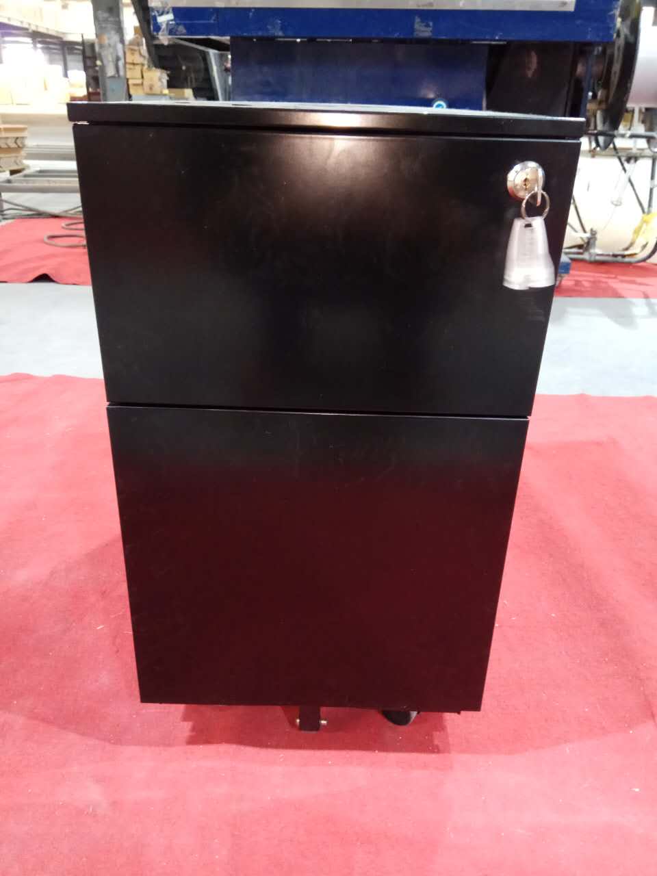 300mm Wide Slim Mobile Pedestal | 3 Drawers Steel Office Cabinet