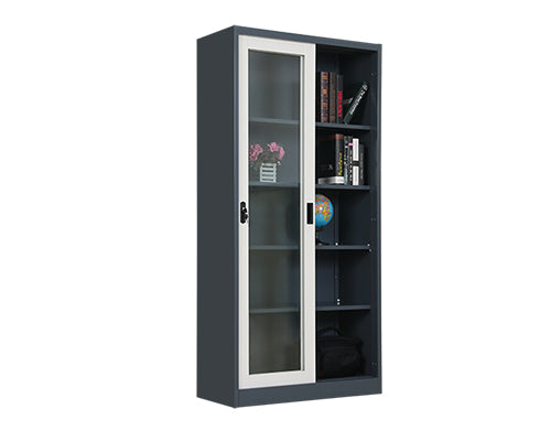 Full Glass Movable Door Office Filing Cabinet