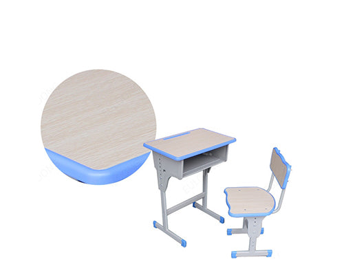 Adjustable Height Students Desk and Chair with Colorful Frame