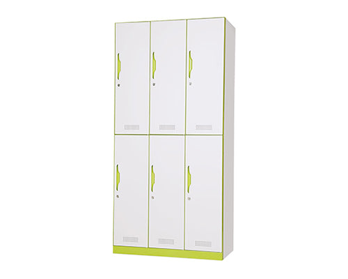 6 Doors slim rim steel locker
