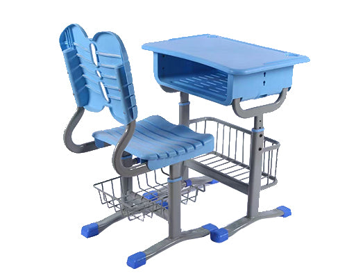 Single Desk Chair with Plastic Basket