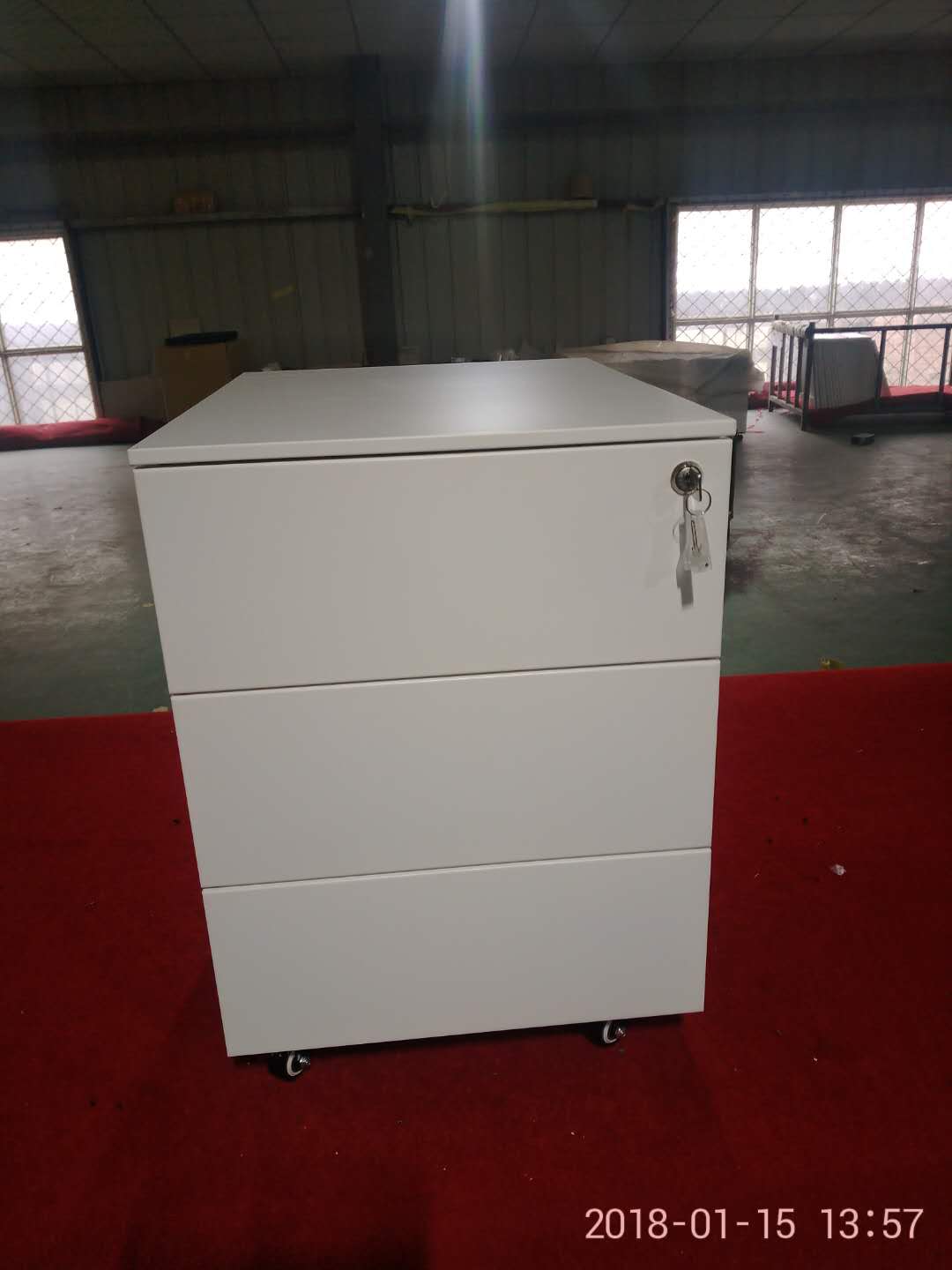 Customized Design 3 Equal Drawer Mobile Pedestal for Spain | Steel Office Cabinet