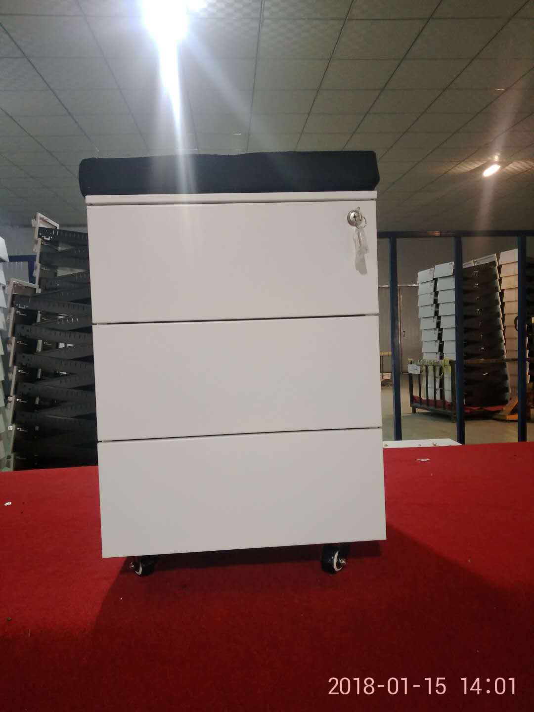 Customized Design 3 Equal Drawer Mobile Pedestal for Spain | Steel Office Cabinet