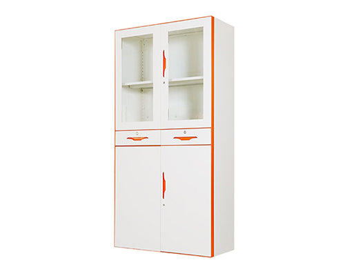Slim Rim 4 Swing Doors 2 Drawer Filing Cabinet