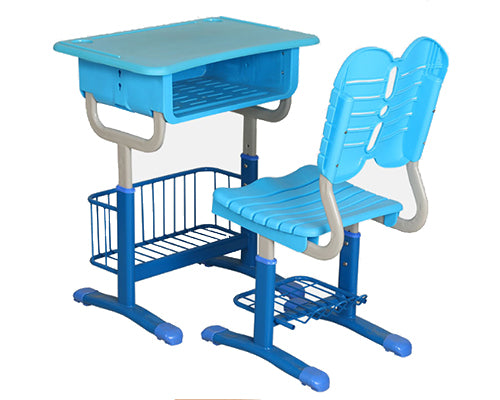 Single Desk Chair with Plastic Basket