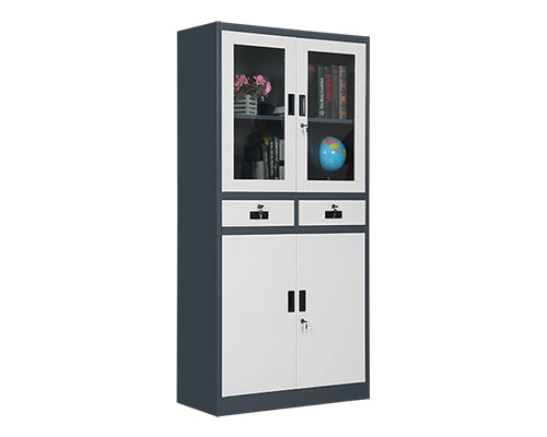 4 Swing Doors 2 Drawer Storage Filing Cabinet