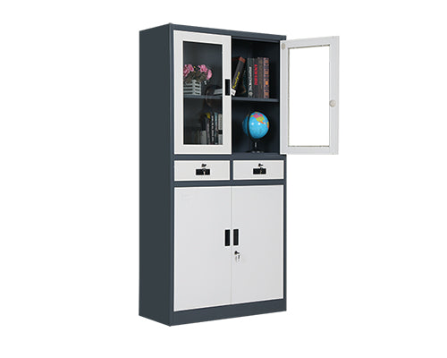 4 Swing Doors 2 Drawer Storage Filing Cabinet