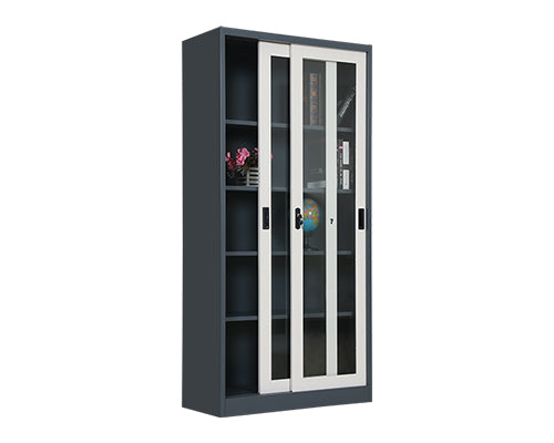 Full Glass Movable Door Office Filing Cabinet