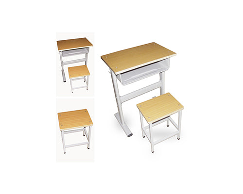 Middle College School Single Desks And Chair | School Single Desks and Chairs Without Backrest
