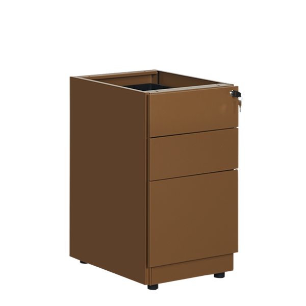 Colorful 3 Drawer Side Handle Support Pedestal with Adjustable Stand Feet | Office Steel Pedestal