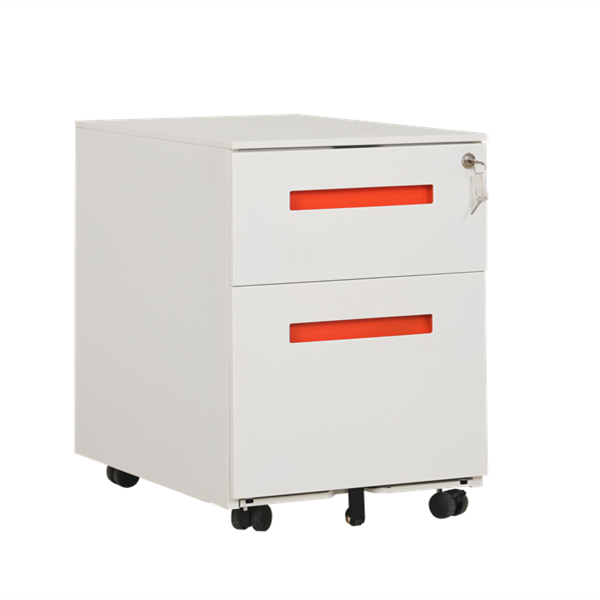 Embedded Handle 2 Drawer Mobile Pedestal for Office Documents