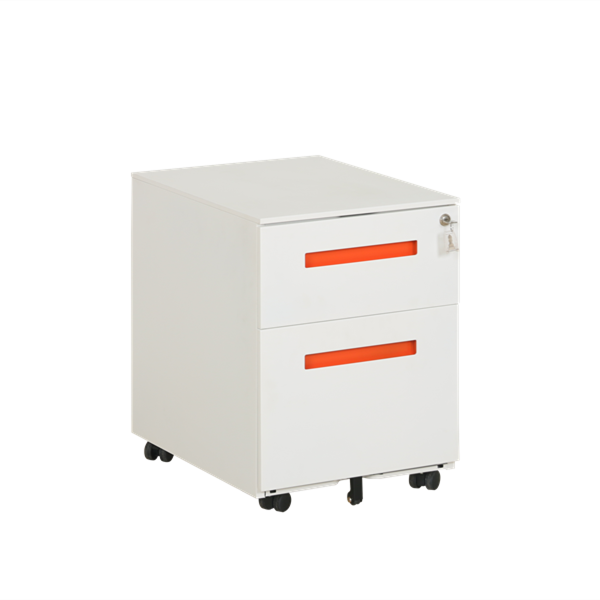 Embedded Handle 2 Drawer Mobile Pedestal for Office Documents