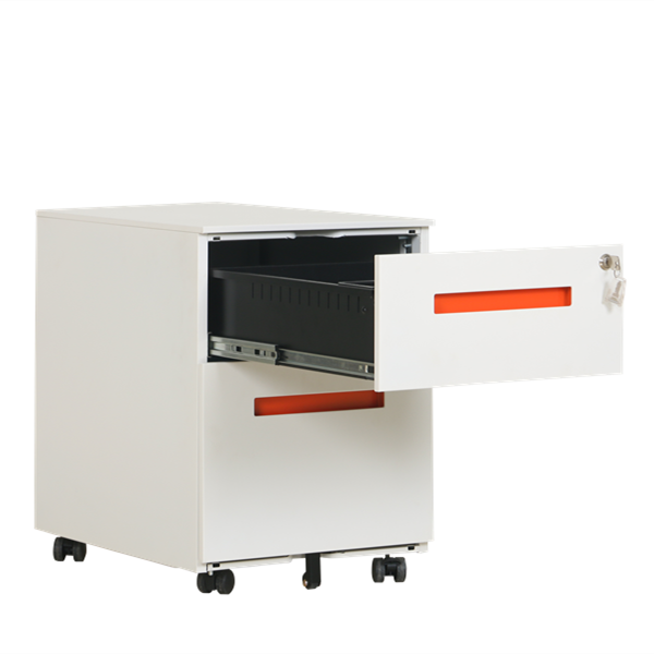 Embedded Handle 2 Drawer Mobile Pedestal for Office Documents