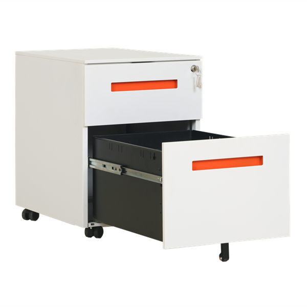 Embedded Handle 2 Drawer Mobile Pedestal for Office Documents
