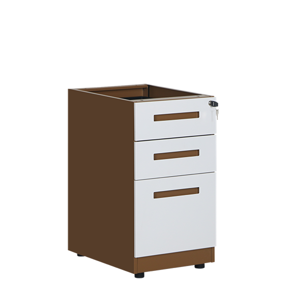 Embedded Handle Design 3 Drawer Support Pedestal Under Desk | Office Steel Pedestal