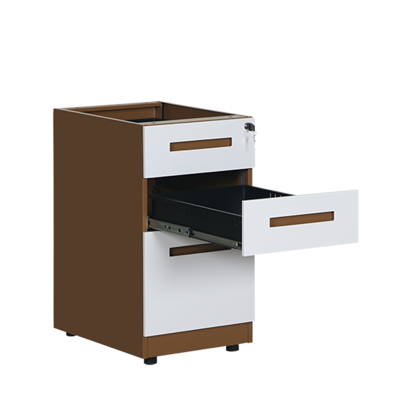 Embedded Handle Design 3 Drawer Support Pedestal Under Desk | Office Steel Pedestal