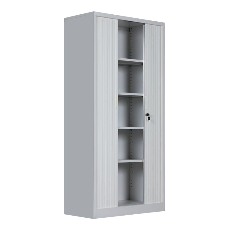 Tambour Door Cabinet | Mobile Steel Storage Cupboard with Rehau Doors