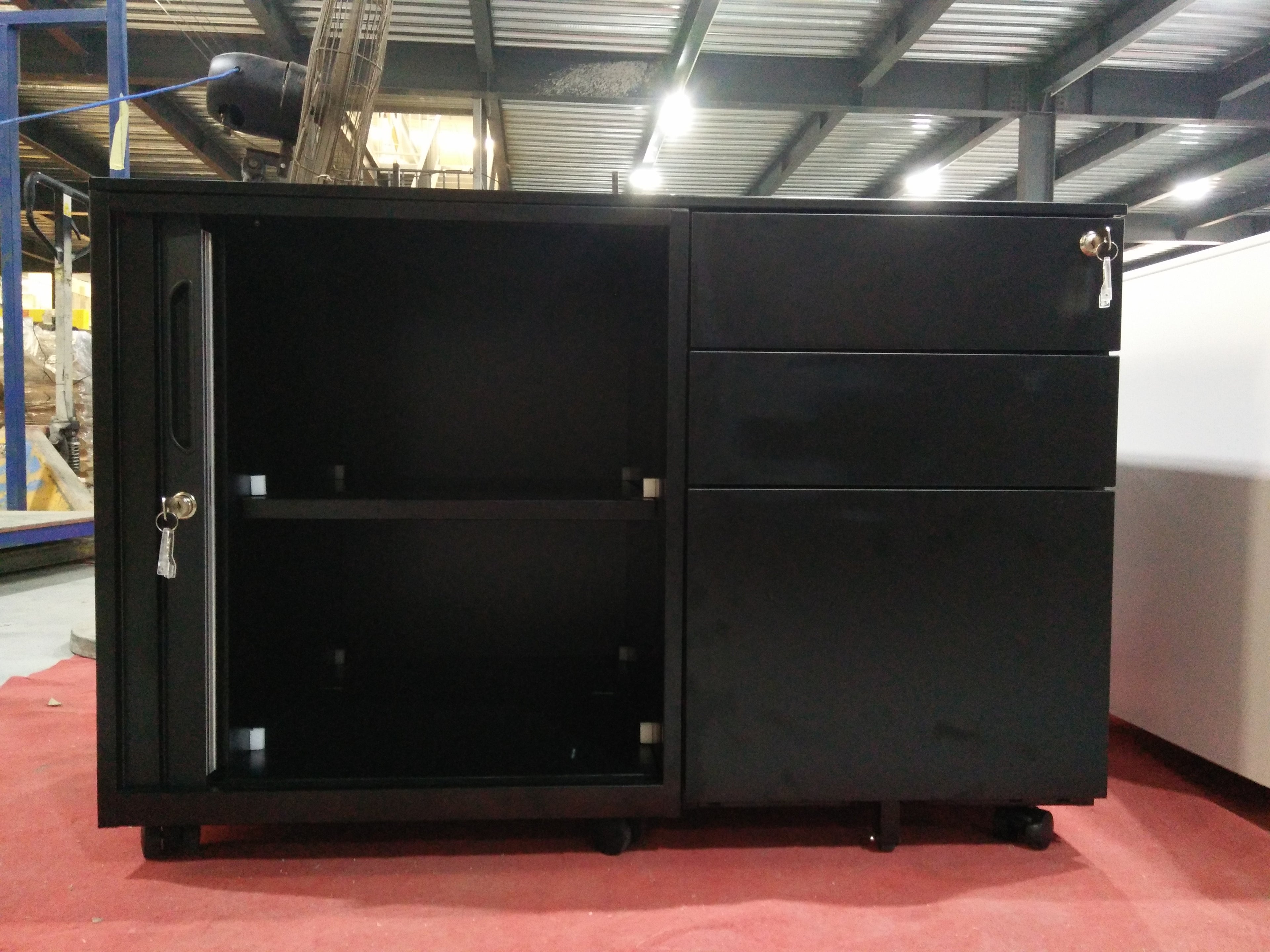 Mobile Caddy with Side Drawer Pedestal