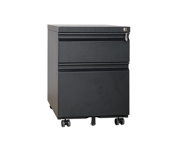 2 Drawer Mobile Pedestal with Finger Handle for Office Storage