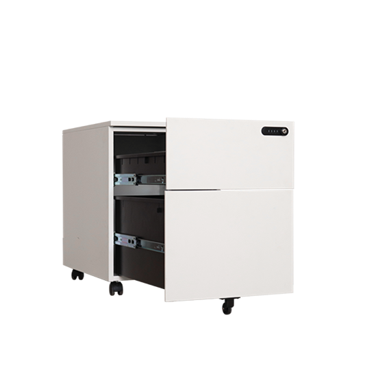 Number Lock 2 Drawer Movable Pedestal | Digital Lock Steel Office Cabinet